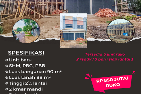 Dijual Ruko di Talang Buruk Alang-Alang Lebar Kota Palembang 0004
